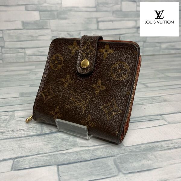 極美品 60 LOUIS VUITTON ルイヴィトン モノグラム 二つ折り財布