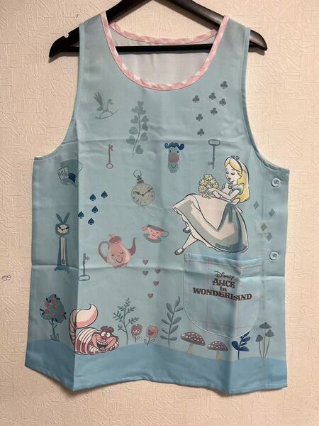 新品 ディズニー アリス ブルー エプロン