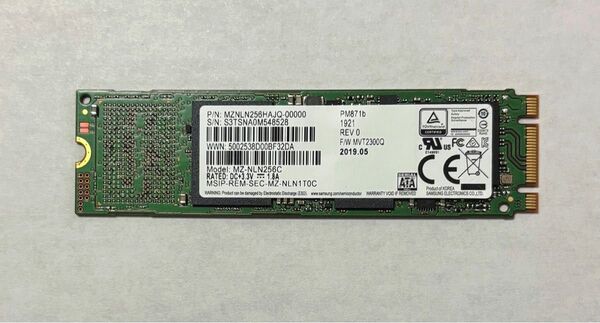 M.2 SATA SSD 256GB(SAMSUN)