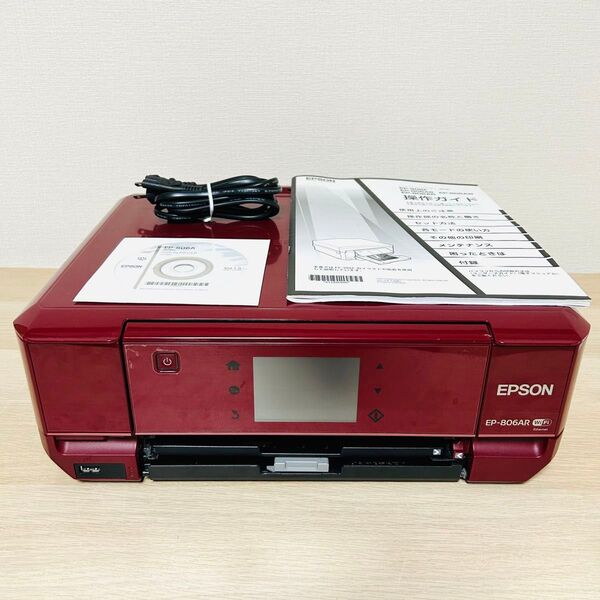 エプソン プリンター 動作品 インクジェット複合機 EP-806 EPSON 複合機 レッド ジャンク