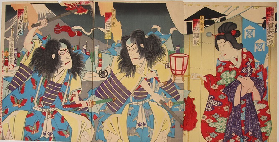 Yahoo!オークション -「錦絵 明治」(歌舞伎絵、役者絵) (浮世絵