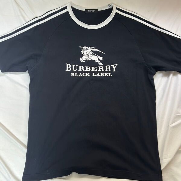 BURBERRY BLACK LABEL Big Logo T-Shirt black color size 3