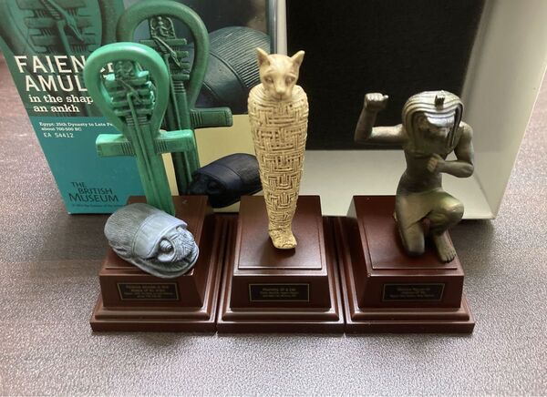 美品 海洋堂 大英博物館 古代エジプトの遺産 フィギュア 3個セット まとめ THE BRITISH MUSEUM ジオラマ
