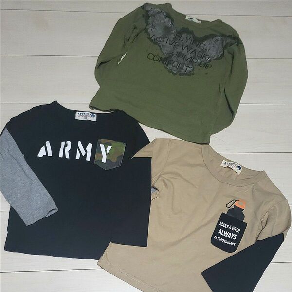 AFROMAN WASK 長袖Tシャツ 3枚セット 110 キッズ 男の子