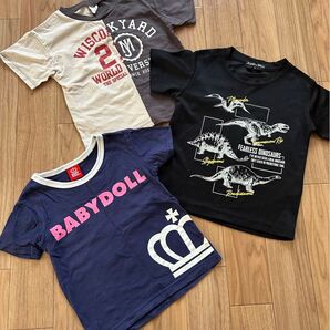 ベビードール しまむら 100 110 保育園着 半袖Tシャツ 恐竜 まとめ売り
