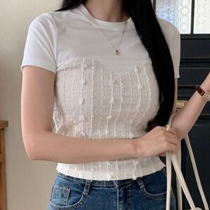 【お値下げ】SHEIN シーイン ツイードトップス XL 韓国 きれいめ 上品 大きいサイズ