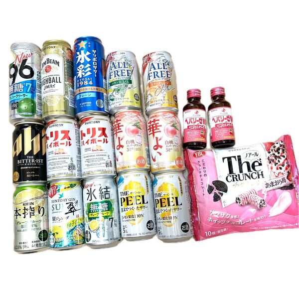 お酒缶 350ml 500ml 15本セット ヘパリーゼ2本 ノアール まとめ売り 詰め合わせ 飲み比べセット ノンアルコール含む