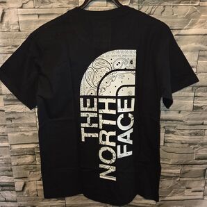 THE NORTH FACE Tシャツ 黒XLサイズペイズリー柄ユニセックスTシャツ