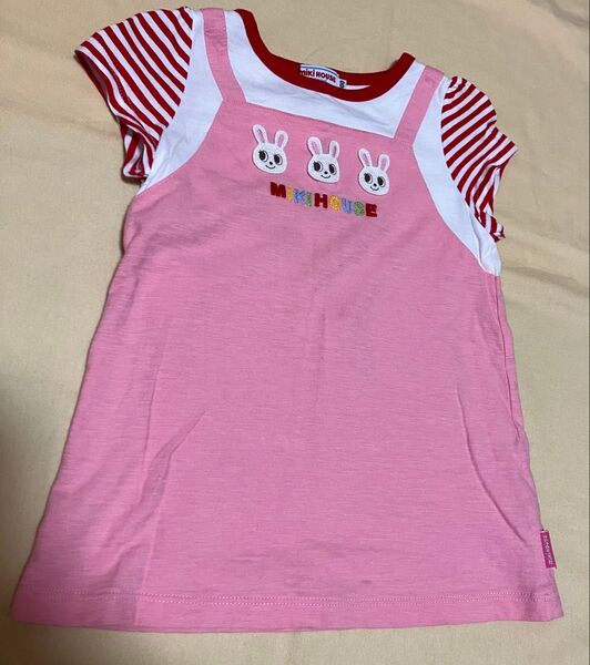 ミキハウス 重ね着風tシャツ 美品