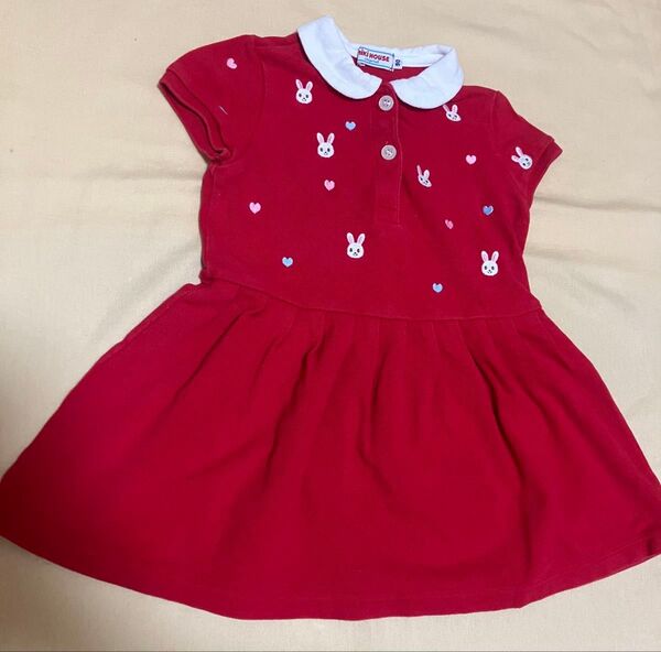 ミキハウス うさこワンピース 美品