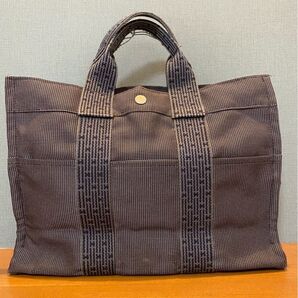 HERMES エルメス エールライン キャンバス ハンドバッグ