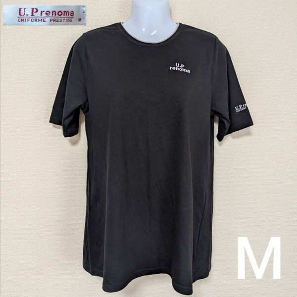 U.P. renoma ユーピーレノマ 黒 半袖 Tシャツ M レディース 半袖 Tシャツ 半袖Tシャツ