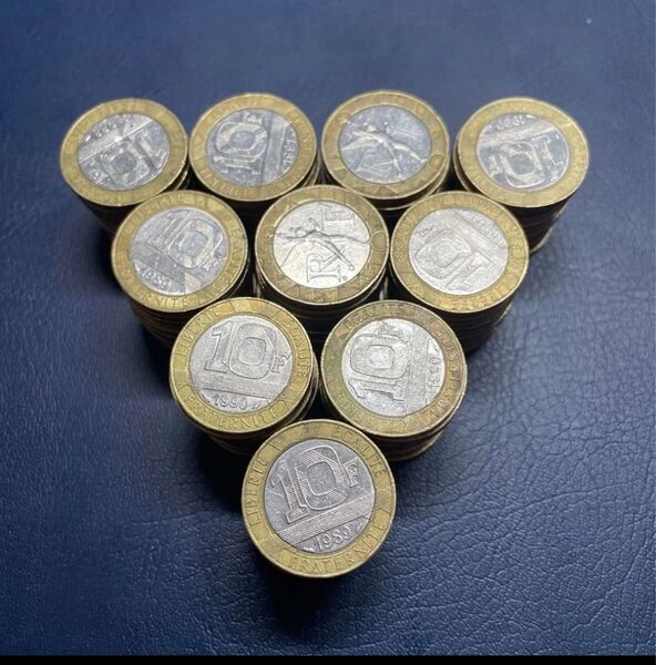 フランス 10フランバイメタル硬貨まとめ 100枚 硬貨 コイン コレクション アンティーク 貨幣 海外 外国 外国コイン