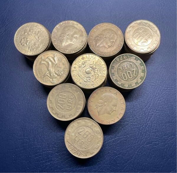 イタリア 200リラ硬貨まとめ 100枚 外国硬貨