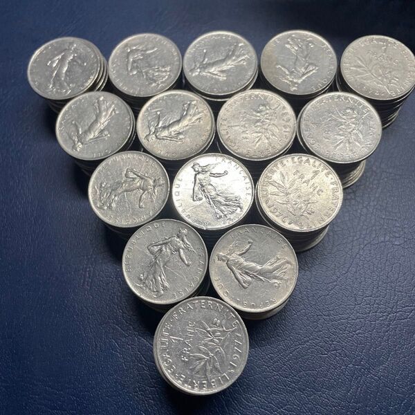 フランス 1フラン硬貨 まとめ 150枚 外国硬貨 アクセサリー素材 古銭 硬貨 コレクション 外国コイン
