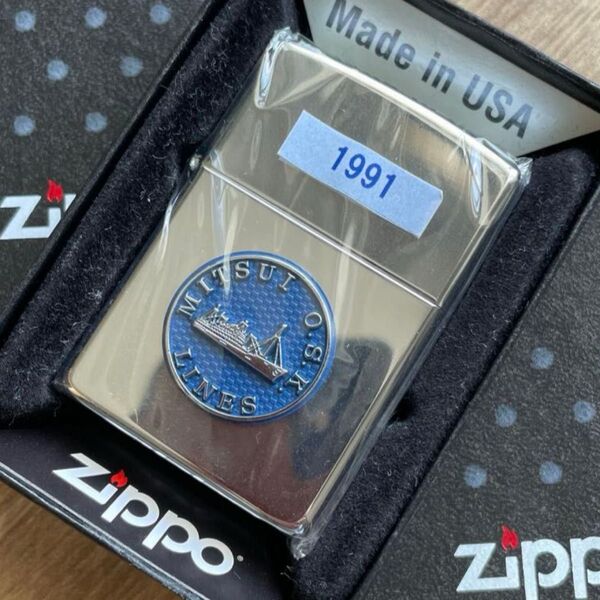 【未使用品】zippo 1991年 vintage 三井商船 ジッポーオリジナル オイルライター