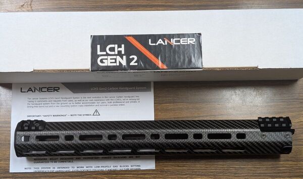 LANCER SYSTEMS社 LCH5 Gen II M-LOK Carbon ハンドガード- 15inch AR15 トレポン