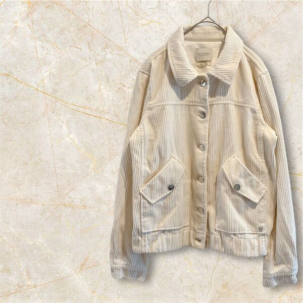 SCOTCH & SODA 【M】コーデュロイジャケットスコッチアンドソーダ オフホワイト 古着 秋冬 アウター