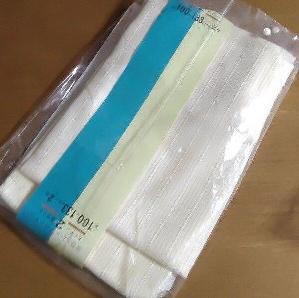レースカーテン☆未使用品/ストライプ/1枚