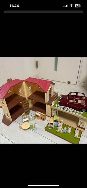 シルバニアファミリー 赤い屋根の大きなお家 家具 人形