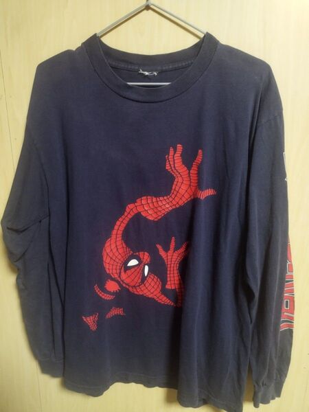 古着 スパイダーマン 長袖 Tシャツ M ヴィンテージ 90s ロンT