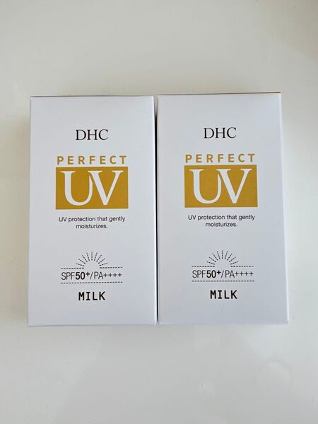 【2本セット】新品未開封 DHCパーフェクトUVミルク 日焼け止め乳液 50ml 顔ボディ用 日焼け止めミルクサンカット