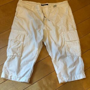 ホワイトカーゴショートパンツ4ポケット
