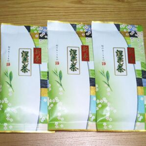 令和7年新茶 静岡県富士市産の静岡茶、2025年令和7年の新茶静岡県産の静岡深蒸し茶1袋100g入×3袋セット 新品未開封