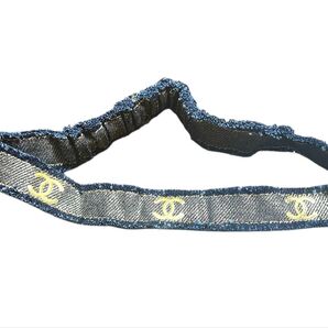 レア CHANEL デニムカチューシャ ヴィンテージ