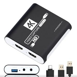 HDMI キャプチャーボード Switch対応 4K パススルー対応 ホワイト