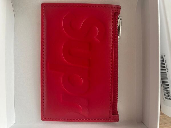 Supreme Leather Zip Card Holder Red 赤 カードケース レザー コインケース カードホルダー