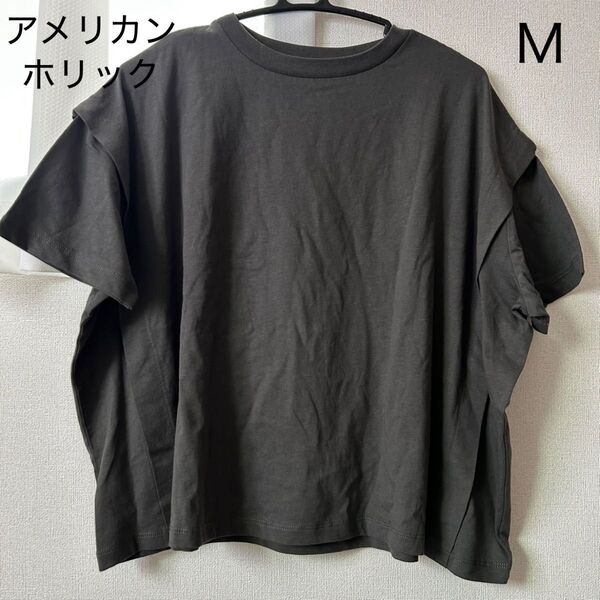 Tシャツ 半袖 M グレー アメリカンホリック ワイド