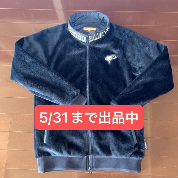 BEAMS GOLF ボア フリースジャケット ネイビー メンズ ゴルフウェア S