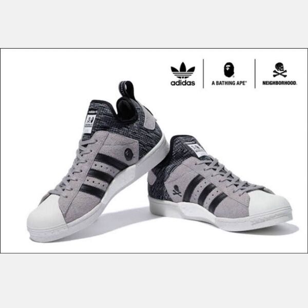 ★27センチ/adidasトリプルコラボ/A BATHING APE×Neighborhood
