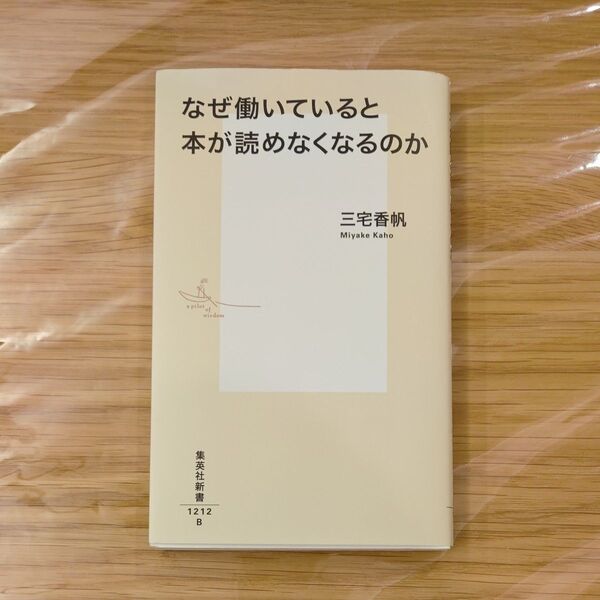 なぜ働いていると本が読めなくなるのか 三宅香帆 集英社新書