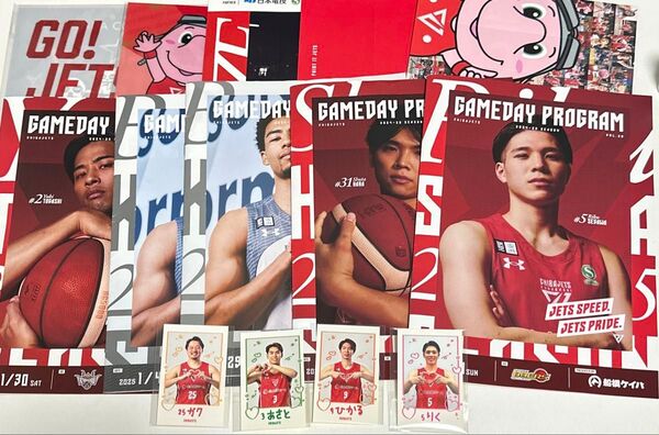 千葉ジェッツ チェキ風ステッカー 小川麻斗 二上耀 荒尾岳 瀬川琉久 プログラム