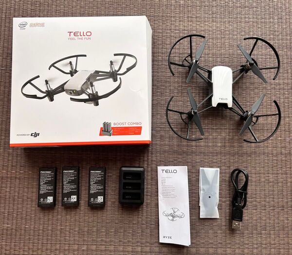 【2025年4月購入】DJI Tello Boost combo ドローンセット 使用時間僅か!!新品の値段は19250円!!