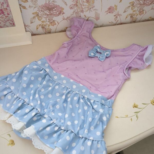 美品女の子ワンピース水着 110cm スイムウェア