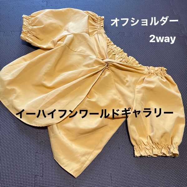 E hyphen world gallery イーハイフン トップス ブラウス 半袖 オフショルダー オフショル tシャツ