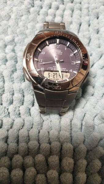 チタン製品のCASIO ウェーブセプター 腕時計 電波ソーラー メンズ