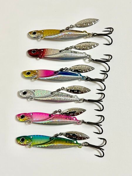 No.121 メタルジグ 21g セット 6個 太刀魚 青物 根魚 スロージギング ショアジギングルアー ヒラメ シーバス ルアー