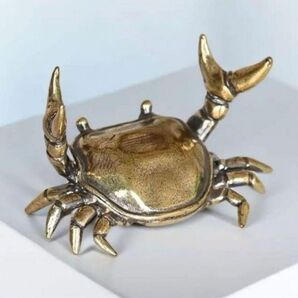 真鍮 蟹 カニ オブジェ 開運 置物 グッズ