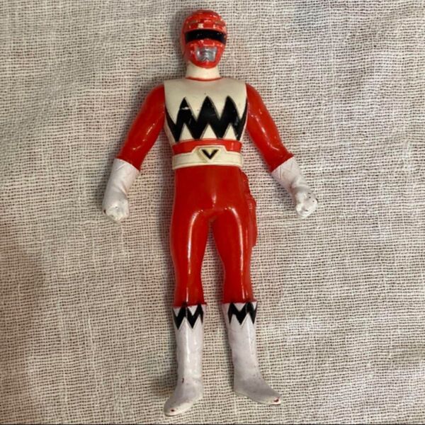 スーパー戦隊 フィギュア ソフビ 人形 ギンガレッド 星獣戦隊ギンガマン 当時物 バンダイ 昭和レトロ ビンテージ