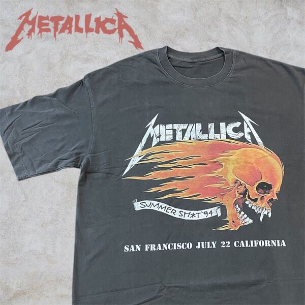 METALLICA バンドTシャツ ヴィンテージフェード加工 ロックバンド メタリカ