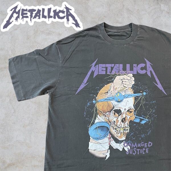 METALLICA ヴィンテージウォッシュ加工 フェードTシャツ ロックバンド メタリカ