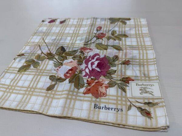 【新品】バーバリー バーバリーズ Burberry ハンカチ 大判ハンカチ コットン 花柄