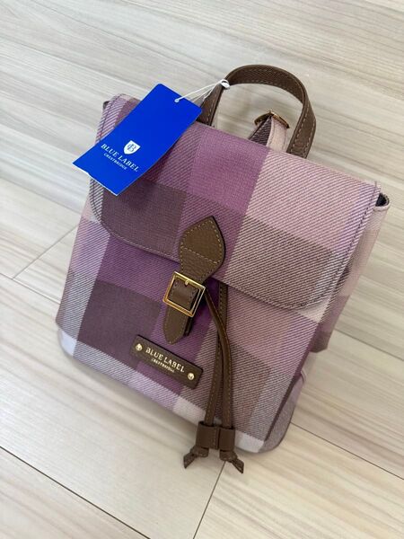 【新品】【タグ付き】ブルーレーベルクレストブリッジ ピンク チェックバックパック リュック カバン バーバリー