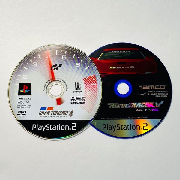 PS2 グランツーリスモ4 リッジレーサーファイブ ディスクのみ