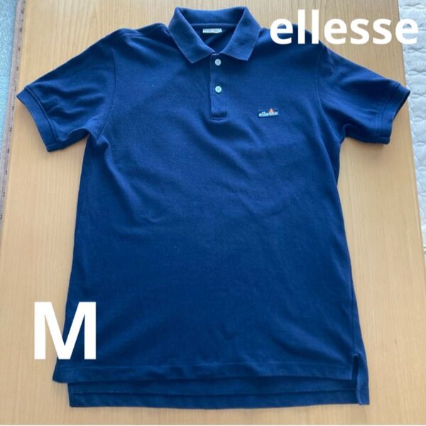 【値下げ!】ellesse 半袖ポロシャツ ネイビー Mサイズ