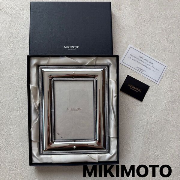 MIKIMOTO ミキモトインターナショナル 2014イヤーズエディション パール付きフォトフレーム 写真立て 真珠